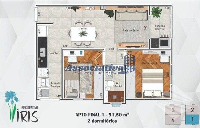 Apartamento à venda com 2 quartos - Foto 7